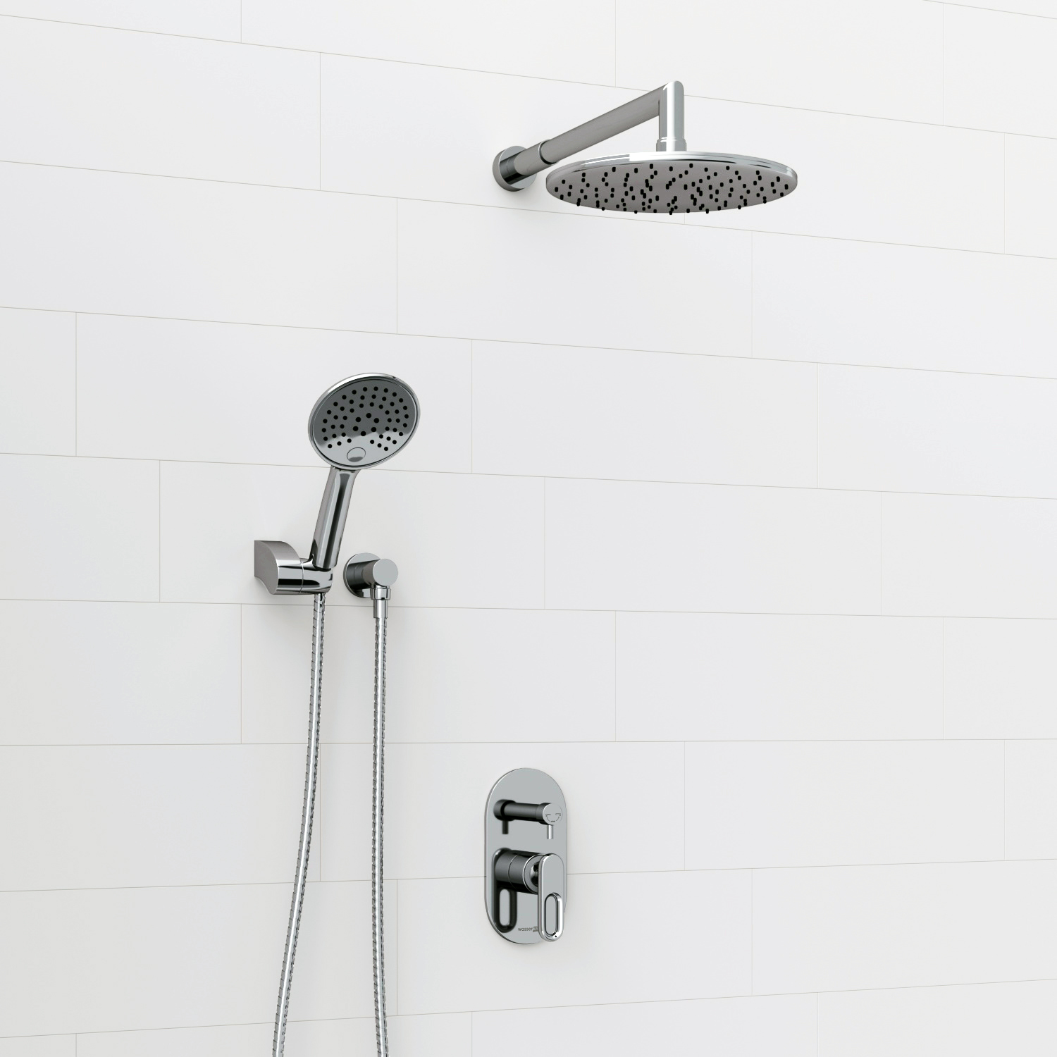 A16830 Встраиваемый комплект для душа с верхней душевой насадкой и лейкой