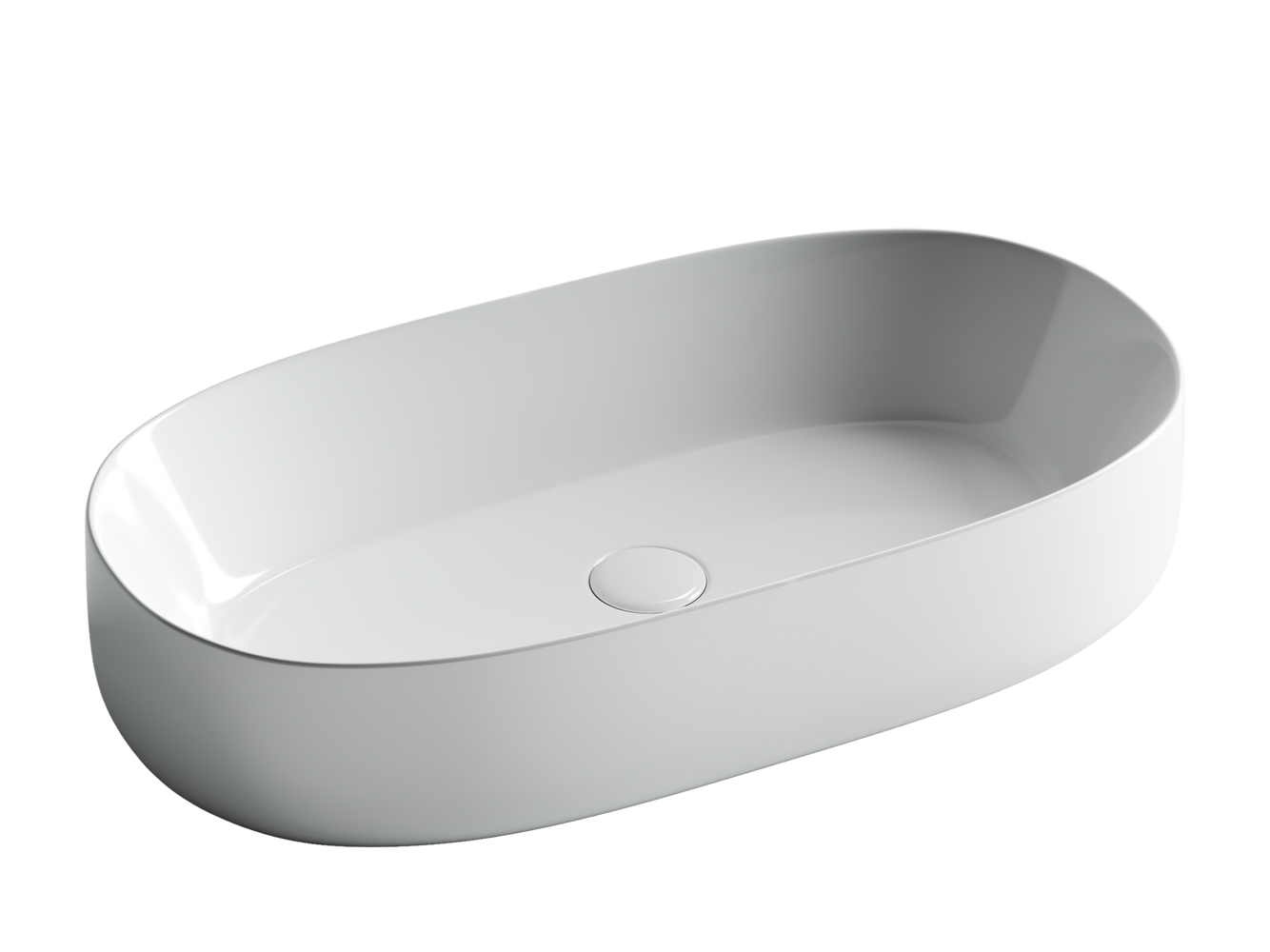 Накладные раковины CERAMICANOVA CN5022 Умывальник чаша накладная овальная Element 675*350*140мм