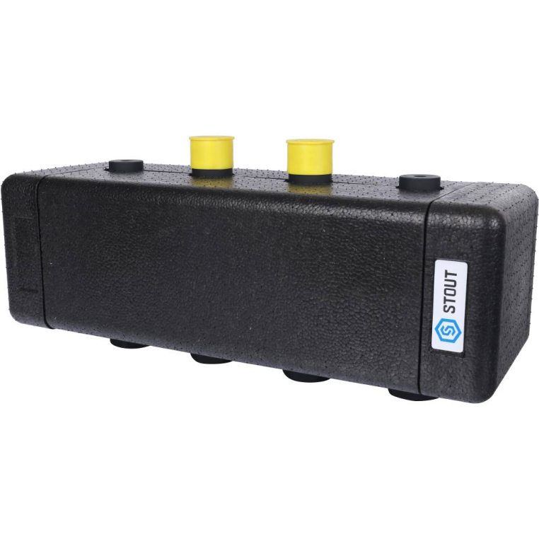 Стальной распределительный коллектор STOUT (SDG-0016-002502) 2 отопительных контура. В теплоизоляции DN 20