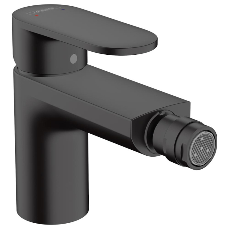 Смеситель для биде однорычажный со сливным гарнитуром Hansgrohe Vernis Blend 71210670 черный