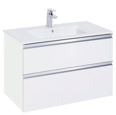 Тумба с раковиной Roca The Gap 80, 2 ящика, белый глянец (857551806+32799C000)