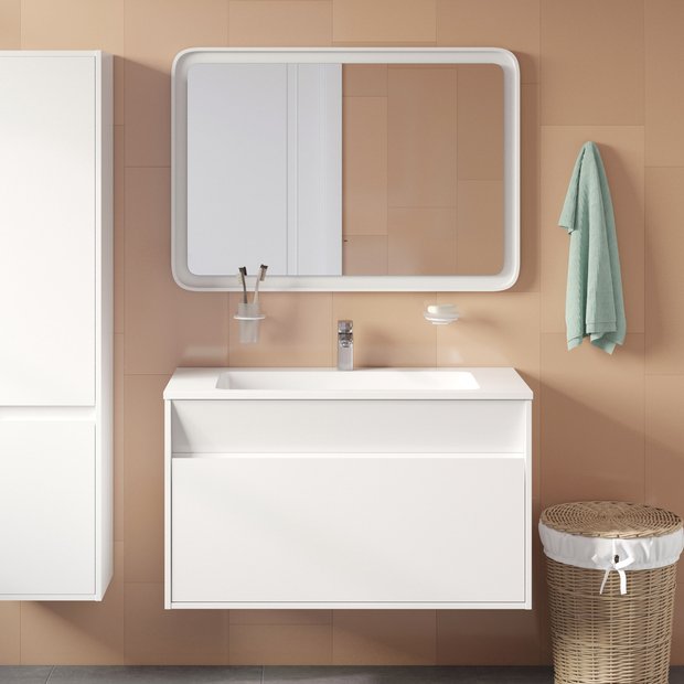 Комплект мебели IDDIS Esper 100 подвесная, белая (ESP10W0i95+4501000i28+ESP1000i98)