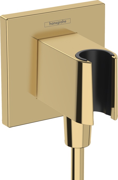 Шланговое подключение с держателем для душа Hansgrohe FixFit E 26889990 золото