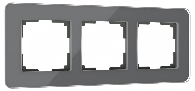 Рамка на 3 поста Werkel Elite (графит, стекло) W0032440
