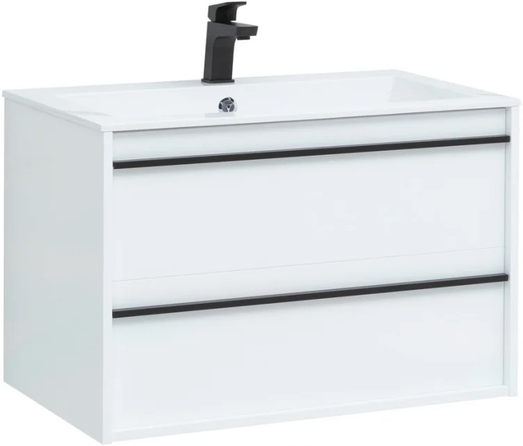 Тумба под раковину Aquanet Lino 80 белый матовый 00253903