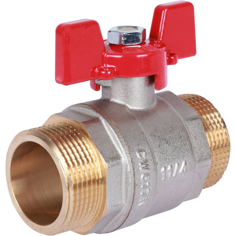 Шаровой кран ROMMER (RBV-0007-0410232) 1 1/4 НР/НР, ручка бабочка