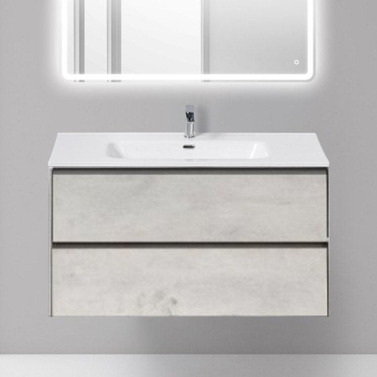 Тумба под раковину BelBagno Pietra 100 stucco cemento leggero (PIETRA-1000-2C-SO-ST)