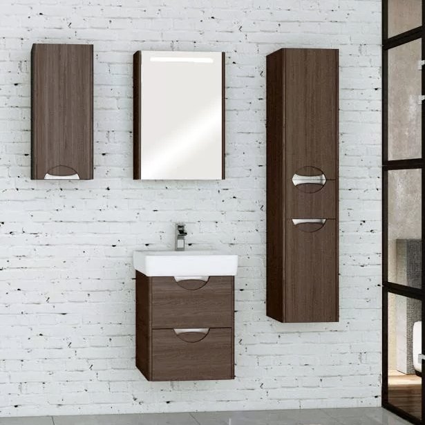 Комплект мебели Aquaton Сильва 50 дуб макиато (1A2117K1SIW50+1A215502SIW5L)