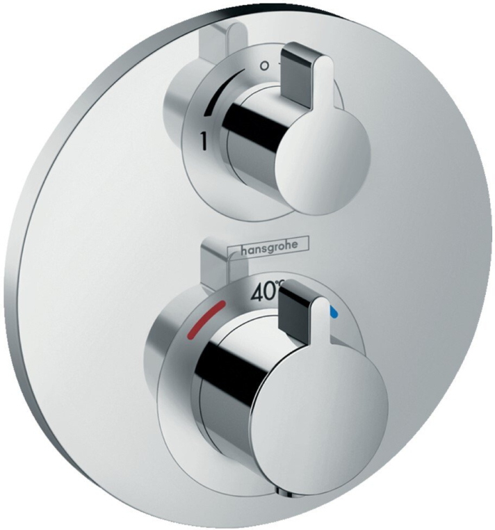 Термостат для ванны с душем Hansgrohe Ecostat S 15758000 с запорным/переключающим вентилем