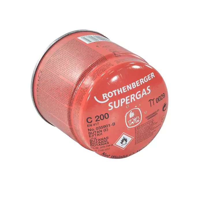 Баллон пропан-бутан SuperGaz C200 190гр Rothenberger 35901-В