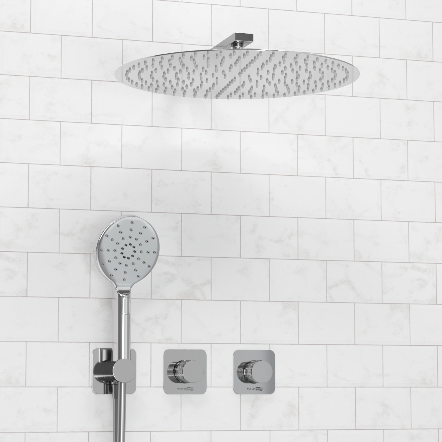 A4651.293.090.117.271.087.127  Встраиваемый комплект для душа с верхней душевой насадкой и лейкой