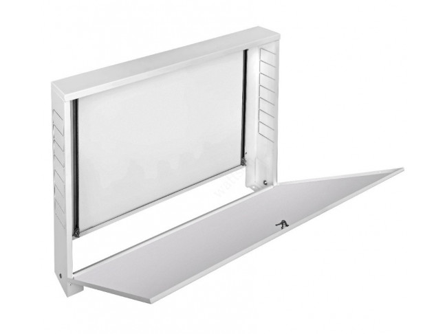 Шкаф коллекторный наружный сталь ШРН-2 550х118х652-715мм RAL 9016 (Белый) Wester 0-32-1020