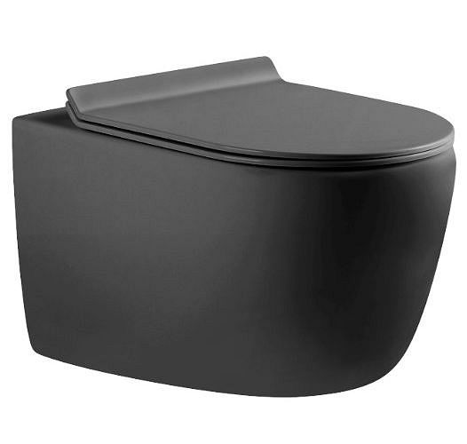 Подвесной унитаз Aquanet Cetus с микролифтом, безободковый 203345 (Cetus-BW BL-102N-WHT)