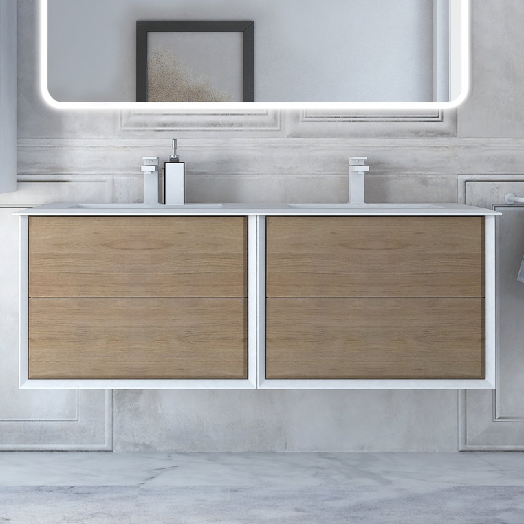 Тумба с раковиной Cezares Bellagio 140 rovere tabacco (50215+54716)