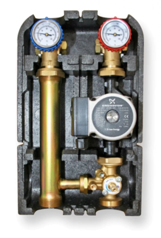 STOUT Насосная группа с 3‑х ходовым приводным смесителем 1 1/4″ с насосом UPSO 32‑65 DN 32, 39 kW [DT10 °C (SDG-0007-003202)