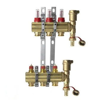 Комплект коллекторов Danfoss FHF-3F set из латуни, 3 контура (088U0723)