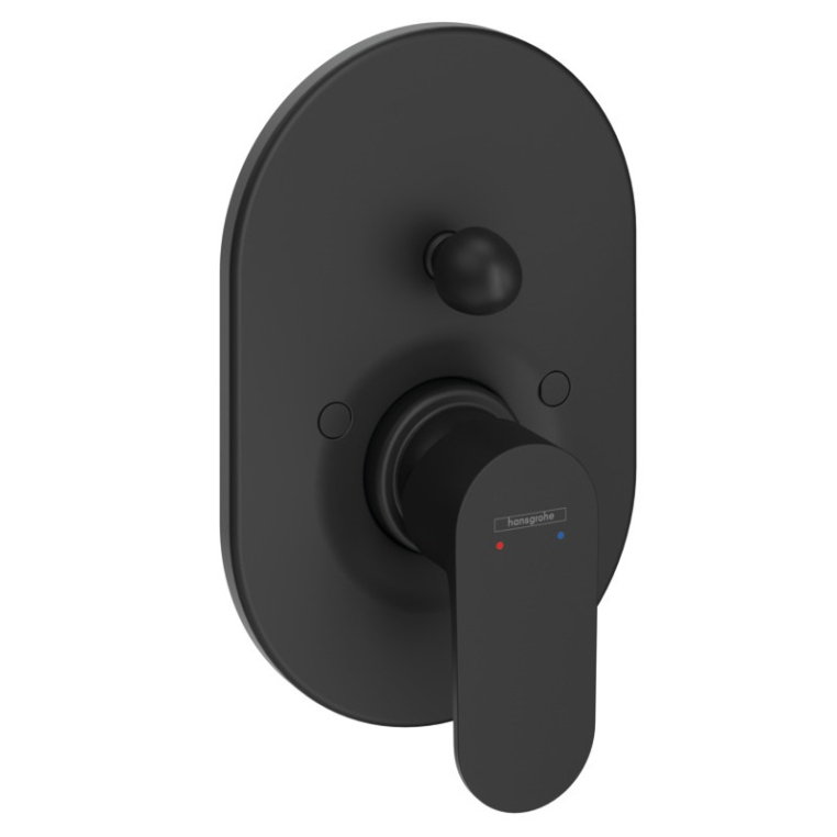 Смеситель для ванны c душем Hansgrohe Rebris S 72449670, черный матовый
