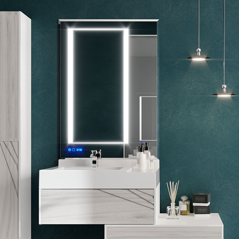 Комплект мебели Aquaton Сакура 80 L, ольха наварра, белая (1A2364K1SKW80+1A236502SKW80)