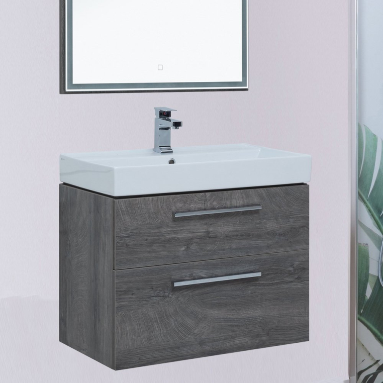 Тумба с раковиной Aquanet Nova 75 дуб рошелье (00242260+00242338+00243724+00243730)