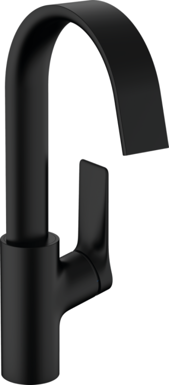 Смеситель для раковины Hansgrohe Vivenis 210 75030670 с донным клапаном push open, матовый черный