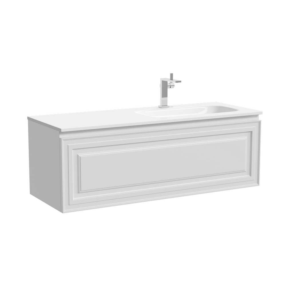 Тумба подвесная SANCOS Very  правая 1195х445х406, c одним  ящиком оснащенным доводчиками, Bianco , арт.VR120RW