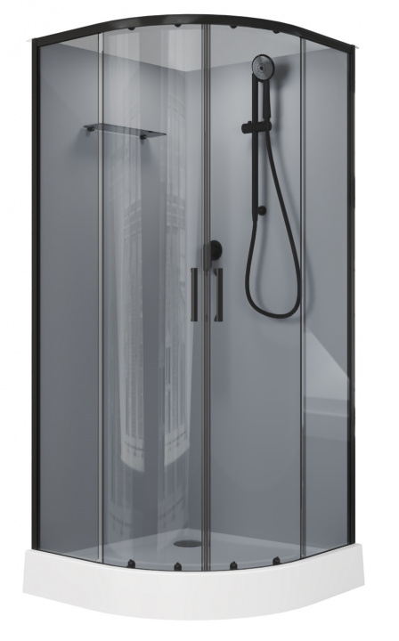 Душевая кабина Aquanet Passion EVO R 00267258 black 90x90 набор 3