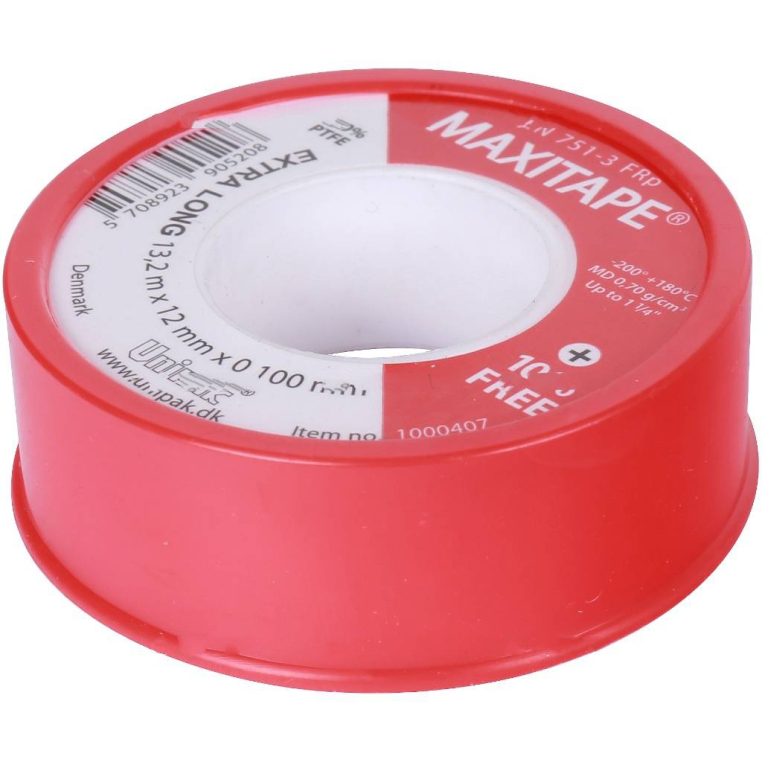 1000407 UNIPAK Фум-лента MAXITAPE (13,2 м х 12 мм х 0,1 мм)