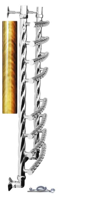 Полотенцесушитель Двин R BRAID electro 100/60 1"-3/4"-1/2" Электрический  ТЭН справа К эл, Состаренная бронза (4627170784262)
