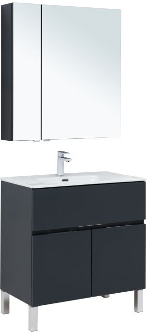 Мебель для ванной Aquanet Алвита New 80 1 ящик, 2 дверцы, антрацит 00274215