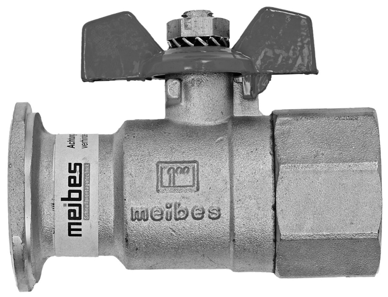 Meibes Запорный шаровый кран из латуни с обратным клапаном FL х ВР 1 1/4" 32 мм (M61861)