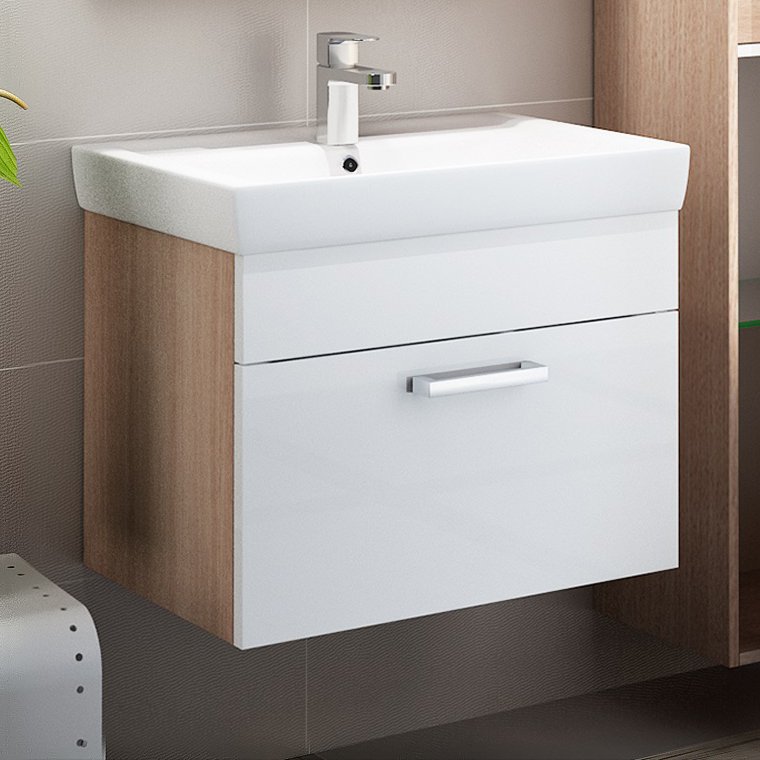 Тумба под раковину IDDIS Mirro 60 подвесная белая дерево (MIR60W0i95)