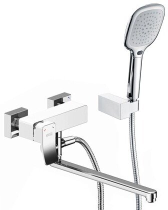 Смеситель для ванны с длинным изливом WasserKraft Aller 1062LWHITE