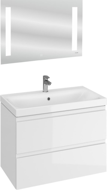 Комплект мебели Cersanit Moduo 80 (S-UM-MOD80/1+KN-LU-LED020*80-b-Os+SB-SZ-MOD-MO80/Wh)