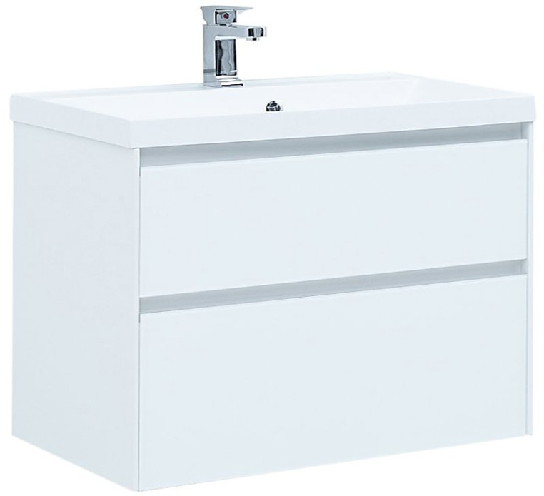 Тумба с раковиной Aquanet Гласс 90 (00196960+00179396)