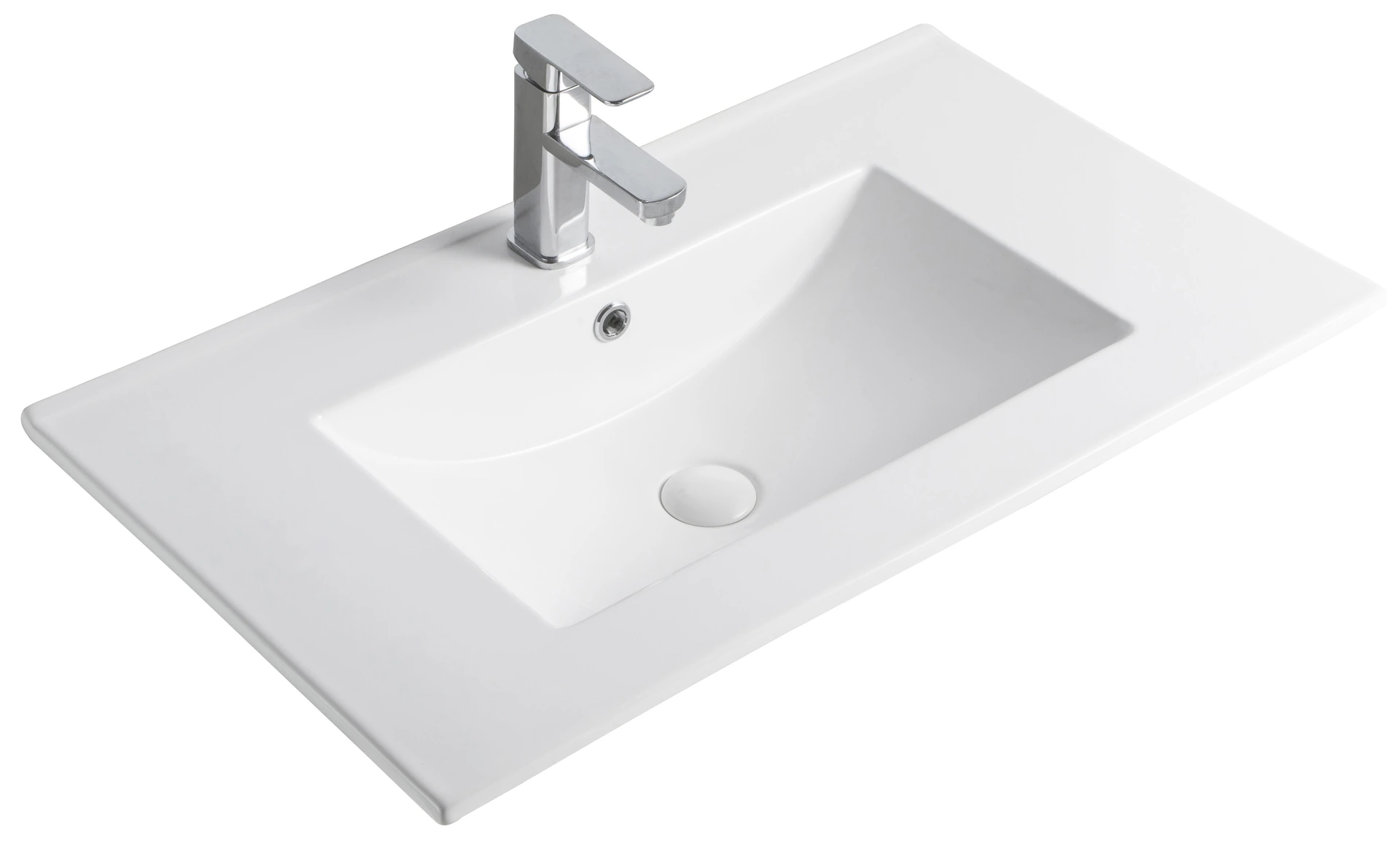 Раковина Gid 9075e 71103 встраиваемая сверху белая 76x46.5x17