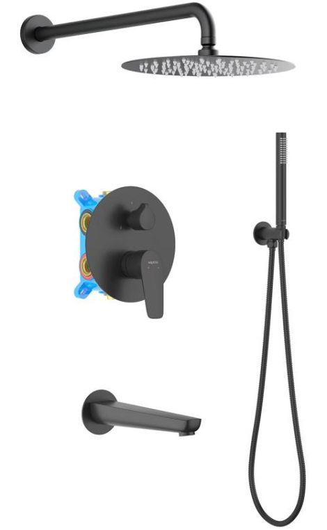 Душевая стойка Aquatek Бетта AQ1173MB черный