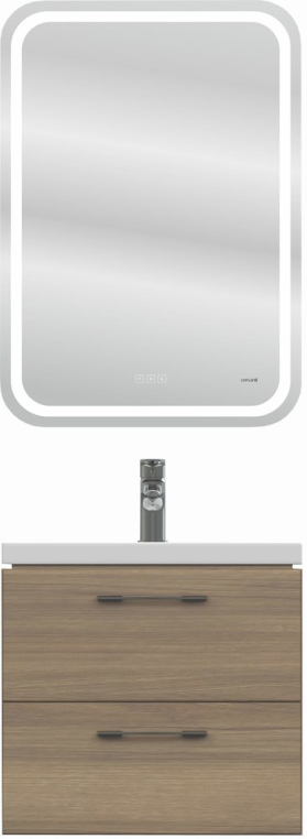 Комплект мебели Cersanit Lara 50 орех (63413+S-UM-COM50/1-w+KN-LU-LED051*55-p-Os)