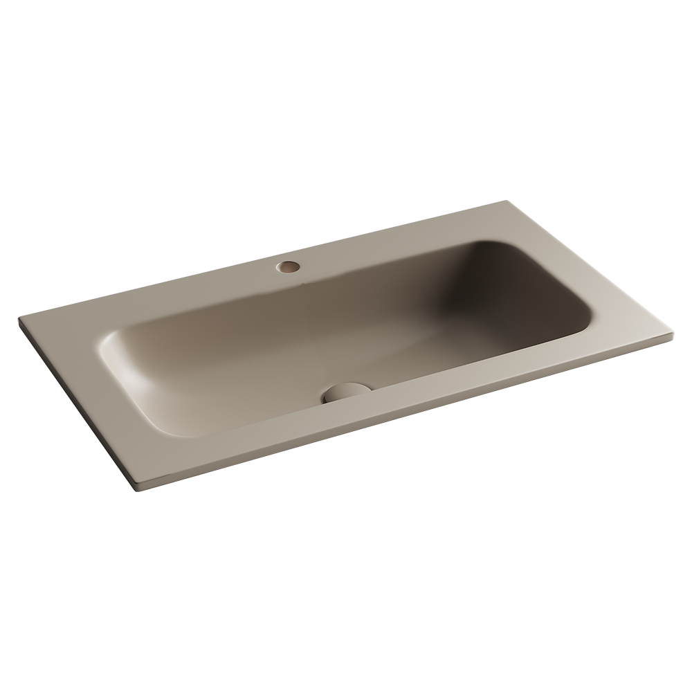 Раковина накладная Grace прямоугольная, с отверстием под смеситель, 810*457*137 мм, цвет капучино матовый, арт. CN7012MC