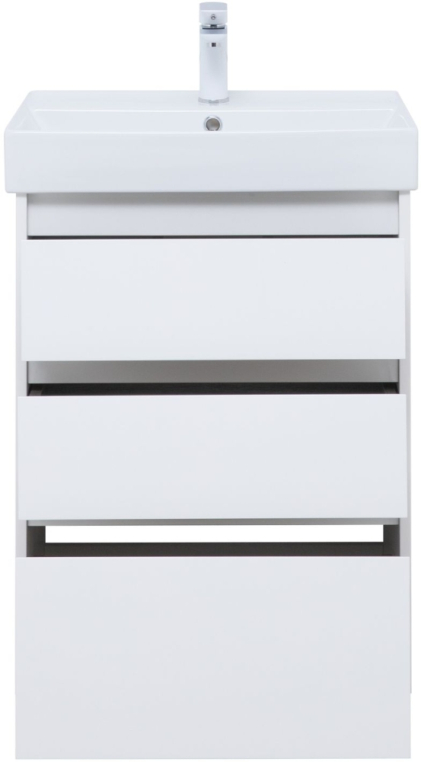 Тумба под раковину Aquanet Nova Lite 60 белый глянец (3 ящика) 00302469