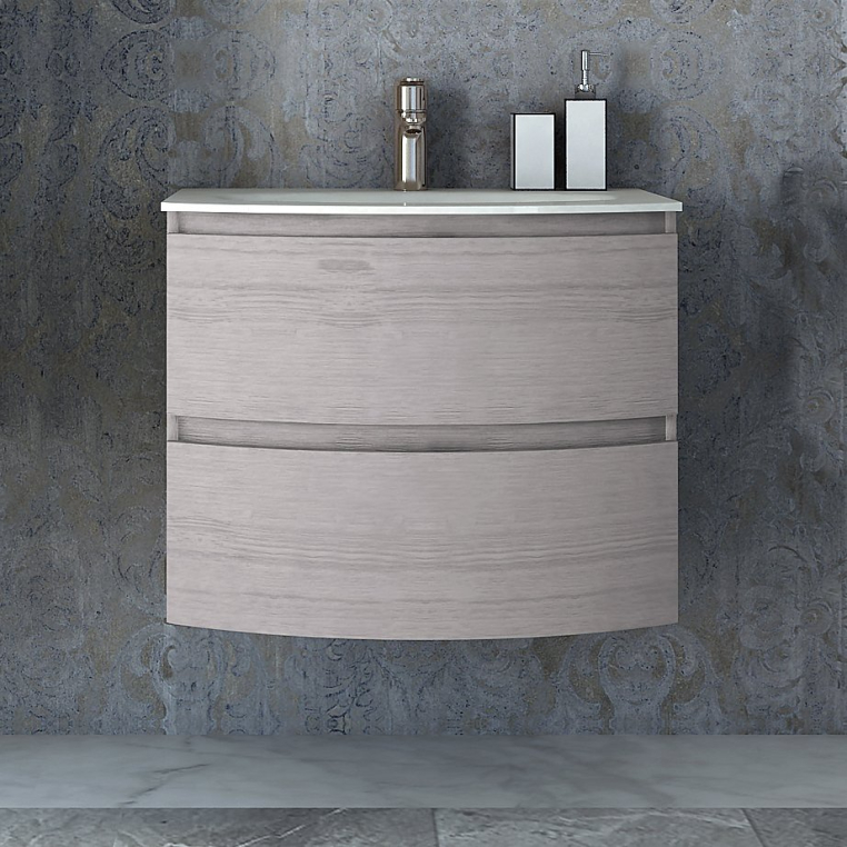 Тумба с раковиной Cezares Vague 70 rovere sbiancato (54847+82410)