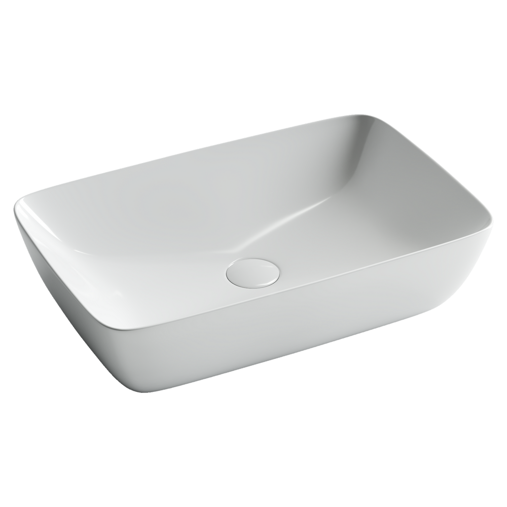 Накладные раковины CERAMICANOVA CN2003 Умывальник чаша накладная прямоугольная FORM 590*400*145мм