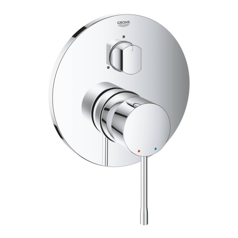 Внешняя часть смесителя для ванны с переключателем на 3 положения Grohe Essence 24092001 хром