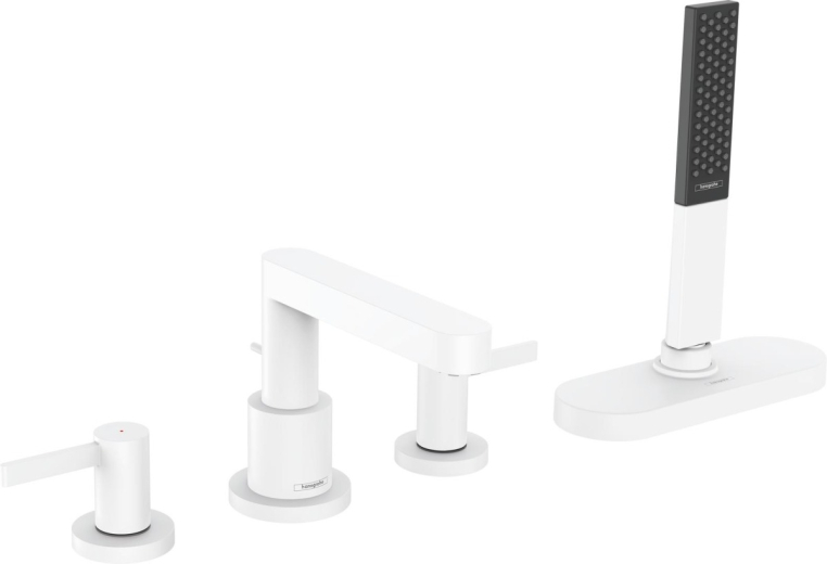 Смеситель на борт ванны Hansgrohe Finoris 76444700, матовый белый