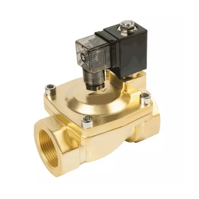 Клапан электромагнитный латунь НЗ BCX Ду 15 Ру16 G1/2" ВР с катушкой 220В 120С Unipump 53884