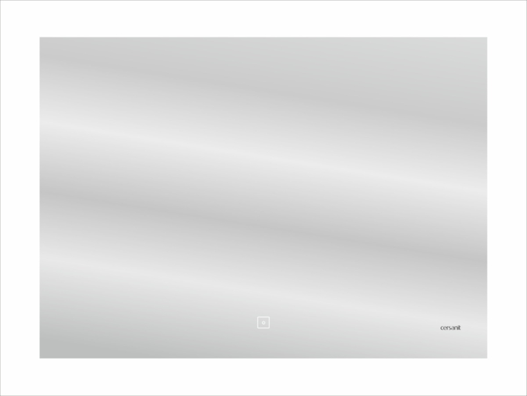 Зеркало Cersanit Led 030 design 80*60, с подсветкой, антизапотевание, Сорт1 прямоугольное (KN-LU-LED030*80-d-Os)