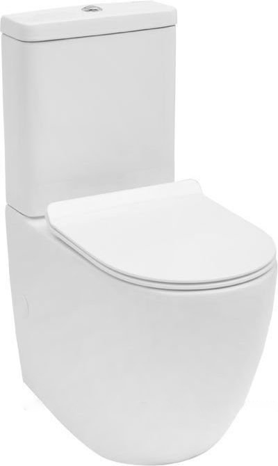 Напольный унитаз Aquanet Cetus с бачком и микролифтом, безободковый CETUS-C1+CETUS-C2