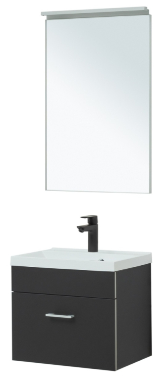 Мебель для ванной Aquanet Верона 50 черный матовый (раковина Нота 50) 00287634