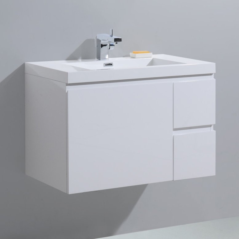 Тумба под раковину BelBagno Luce 80 bianco lucido (BB800VAC/BL)