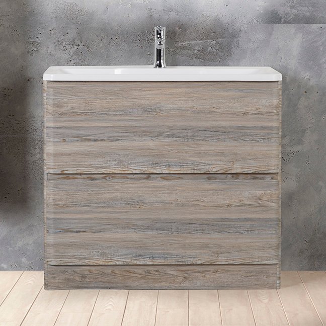 Тумба с раковиной BelBagno Albano 90 напольная, pino scania (ALBANO-900-2C-PIA-PS+BB900/455-LV-MR-ALR)