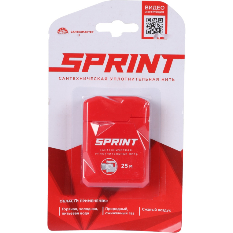 61010 СантехМастерГель Уплотнительная нить"Sprint" 25м бокс, блистер
